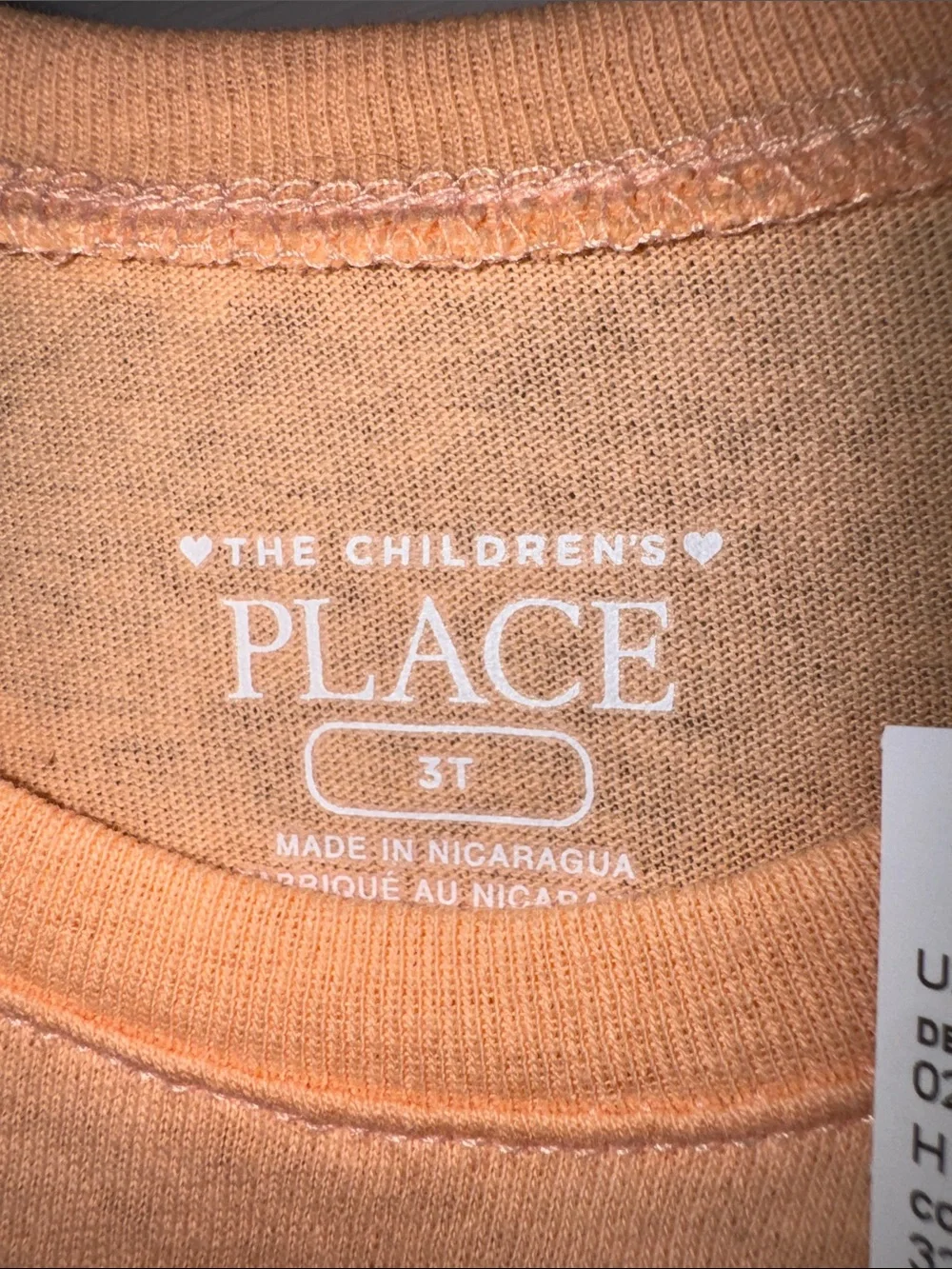 The Children's Place Peach Short Sleeve Tee with Pink 'Nana's Favorite' Graphic